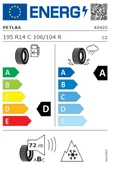 Petlas 195 R14C 106/104R 8PR Full Grip PT925 (M+S) Kış Lastiği 2024 Üretim - 3