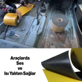Yapışkanlı Oto Araç Ses Isı Yalıtım İzolasyon Bandı En:20 cm Kalınlık:5 mm Uzunluk 1 Metre Kauçuk - 2