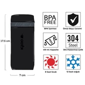 Igloo Squid Termos 410ml-SİYAH - 2