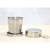 KENPAZAR Katlanabilir Tekli Paslanmaz Çelik Shot Bardak thumbnail 2