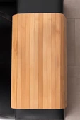Bambu Koltuk Matı Ahşap Kanepe Koltuk Kenarı Sehpa Yan Sehpa Koltuk Katlanabilir Tepsisi 45x70 - 3