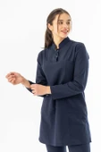 Terikoton Uzun Kol Doktor Hemşire Forması Alt Üst Takım Lacivert (TTST0001) - 4