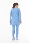 Likra Uzun Kol Doktor Hemşire Forması Alt Üst Takım Açık Mavi (LTST20019) - 9