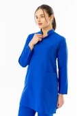 Terikoton Uzun Kol Doktor Hemşire Forması Alt Üst Takım Saks Mavisi (TTST00010) - 5