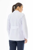 Spor Yaka Kulplu Kadın Doktor Önlüğü Alpaka Kumaş Ceket Boy (BKO005) thumbnail 8