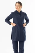 Terikoton Uzun Kol Doktor Hemşire Forması Alt Üst Takım Lacivert (TTST0001) - 2