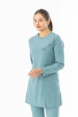 Likra Uzun Kol Doktor Hemşire Forması Alt Üst Takım Filiz Yeşili (LTST20011) - 4