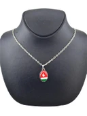 Abhaz Bayraklı Damla Kolye - 5
