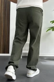 Erkek Rahat Kalıp Keten Pantolon Yeşil Edw266 - 4