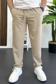 Erkek Beli Lastikli Jogger Pantolon Bej Edw354 - 1