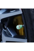 Autowise Yeşil Kuru Kafalı Fosforlu Araç Sibop Kapağı - 5