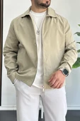 Erkek Oversize Trenç Ceket Mevsimlik Haki Edw360 - 2
