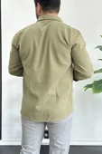 Erkek Krinkıl Kumaş Gömlek Yeşil Edw362 - 3