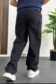 Erkek Rahat Kalıp Keten Pantolon Siyah Edw266 thumbnail 3