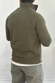 Erkek Yarım Fermuarlı Sweatshirt Yeşil Edw212 - 3