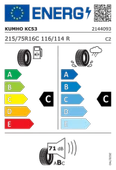 KUMHO 215/75R16C 116/114R KC53 10PR 2025 ÜRETİM YAZ LASTİĞİ thumbnail 2