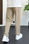 Erkek Beli Lastikli Jogger Pantolon Bej Edw354 - 3