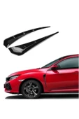 Autowise Oto Araç Universal Çamurluk Venti Honda Civic FC5 Model Vent FC5 Venti Parlak Siyah Piano Black - 4