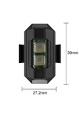 Autowise 2 Adet Mini Uçak Kanat Led Kablosuz Aircraft Rgb Led Lamba Kablosuz Mini Çakar Usb Şarjlı - 5