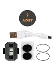 Autowise 2 Adet Mini Uçak Kanat Led Kablosuz Aircraft Rgb Led Lamba Kablosuz Mini Çakar Usb Şarjlı - 1