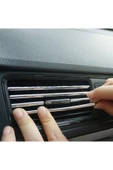 Autowise Araç Içi Klima Izgarasına Geçmeli Klima Süsü Havalandırmaya Geçme Renkli Çıta Krom Gümüş - 1