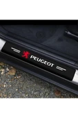 Autowise Peugeot Logolu Karbon Kapı Eşiği Koruyucu Bant Folyo 4'lü Set - 4