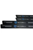 Autowise Skywell Logolu Karbon Kapı Eşiği Koruyucu Bant Folyo 4'lü Set - 1