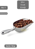 Mini Erzak Küreği Alüminyum Bakliyat Küreği Un Küreği Kuruyemiş Küreği Hacim 140 gr No:1 18 cm - 2