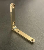 Ahşap Takı Mücevher Puro Kutu Menteşesi Pirinç Altın 6 / 180 Derece - 2