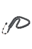 Sistemli Kapsül Kesim İri Boy Siyah Fiber Tesbih - 4