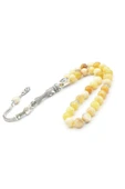 Hakiki Doğal Sarı Opal Taşı Tesbih 8 Mm - 4