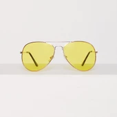 Unisex Gold Metal Çerçeveli Damla Gözlük (kutulu) - 3