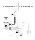 TEKA BE LİNEA UKİNOX ME MODELLERİNE UYGUN 1 GÖZ EVYE SİFON TAKIMI - 3