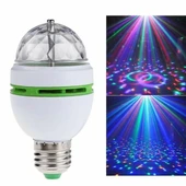 Renkli Led Döner Başlıklı Disko Topu Ampul Gece Lambası Disco Lamp - 2