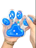 Dev Pati Squishy Taba Squishy Kedi Pati Sıkma 14 cm Pullu Pati Sukuşi - Şeffaf Mavi - 3