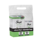 Sleepy Natural Ultra Hassas Hijyenik Ped Uzun 20'Li + Günlük Ped Normal 32'Li thumbnail 2