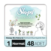 Sleepy Bio Natural Premium Plus Hijyenik Ped Normal 48 Adet Ped thumbnail 1