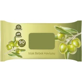 Sleepy Zeytinyağlı Islak Havlu 6 x 90'lı 6 Paket 540 Yaprak thumbnail 3