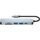 DAYTONA HC13C 6'lı USBType-C DOCKING STATION (Giriş:Tip-C=>Çıkış:2*USB3.0+HDMI+SD+Mic.SD+Tip-C) - 3