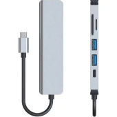 DAYTONA HC13C 6'lı USBType-C DOCKING STATION (Giriş:Tip-C=>Çıkış:2*USB3.0+HDMI+SD+Mic.SD+Tip-C) - 5