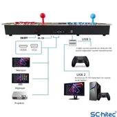 ScHitec 4KHD 3D Gamebox Arcade 48 Emülatörlü Oyun Konsolu Pandora Atari Makinası 42000 Oyunlu TV Baglanan - 2