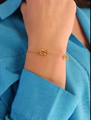 Düğüm Model Gold Renk Bileklik thumbnail 3