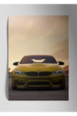 Yellow BMW - Metal Tablo - 1