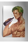 Metal Baskı Parlak Anime Duvar Tablosu - Roronoa Zoro One Piece - 1