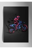 Dirtbike Motosiklet - Metal Poster Tablo thumbnail 1