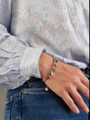 Renkli Baget Gurmet Model Silver Renk Çelik Bileklik thumbnail 3