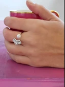 Damla İnci Model Ayarlabilir Silver Renk Yüzük - 3