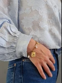 Karo Ası Çiçek Charmlı Halat Zincir Model Bileklik - 3