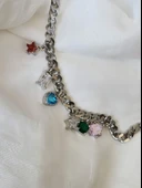 Renkli Baget Gurmet Model Silver Renk Çelik Bileklik thumbnail 2