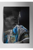 Metal Baskı Parlak Duvar Tablosu - Lionel Messi - 1